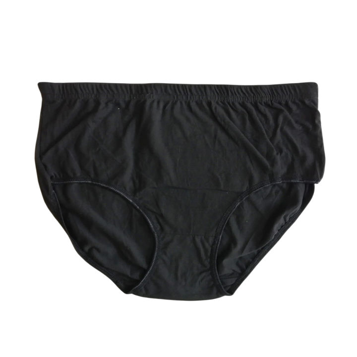 Panty for Women Cotton Made Panties for Ladies Plain Underwear for Specific Periods and Casual Wear Undergarments in Black and Skin Color