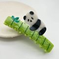 Cute Panda Hold Bamboo Hair Claw Clip Creative Exquisite Animal Shark Clip For Women Girls Fashion Headwear Hair Accessories New. 