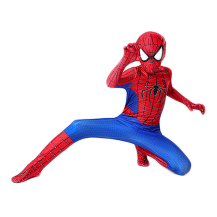 Spiderman%20Costume%20with%20Mask%20for%20Kids%20(4%20to%208%20Years)%20-%20Ideal%20for%20Boys'%20Dress-Up%20-%20Image%203