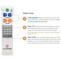 Flippér Big Button Remote for Seniors, Elderly - Universal TV - Set Favorite Channels - Learning - Supports IR Devices. 