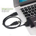 Dual USB 2.0 to 2.5" SATA Hard Disk Drive Adapter - SATA to USB 2.0 Converter (Only Works with 2.5-inch Laptop HDD/SSD). 