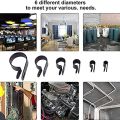 200Pcs R-Type P-Type Cable Clamps Nylon Wire Clip Assortment Kit. 