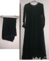 Black long Frock in Pure Chiffon-Pure Black Dress Flare Frock-Stylish and Simple Long Dress. 