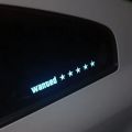 Windshield Electric 5 Star Wanted Sticker Sheet Car LED Light Up Window 1 PCS. 