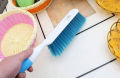 1Pc Dust Brush Sofa Brush Soft Hair Plastic Long Handled Utility Dust Carpet Bed Sheet Cleaner Brush Bed Cleaning Brush Minimalist Household Cleaning Supplies. 