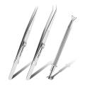 3 Pack Stainless Steel Tweezers Diamond Claw Tweezers Gems Tweezer Diamond Tweezers Jewelers Holder Pick Up Tool. 
