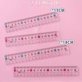 High Quality Transparent Ruler With Wavy Line Preventing Myopia Straight Rulers Plastic Scale Ruler School Office. 