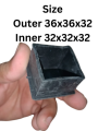 Black Square Black Rectangle12-Pcs PVC Rubber for Chair Legs Chair Legs Caps Table Legs Caps Furniture Pads Pipe End Cap Table Legs Caps Anti-slip Floor. 