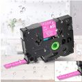 1PC TZe-MQP35 Label Tape Compatible for Brother Label Maker 12mm 0.47 Inch Coloured Laminated TZMQP35 White on Berry Pink.. 