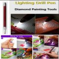 Stone Picker Tools  LED Flash light Dotting Tool Plate with Glue Cube for Epoxy Resin Diamonds Rhinestone Picker for Art Craft Nail Art jewelry. 
