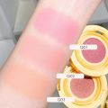 Air Cushion Blush with Puff Soft Face Brightening Contouring Shadow Blusher Powder Peach Pink Cheek Tint Korean Makeup Cosmetics. 