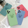 Hontinga for OPPO A54 2021 Case Cartoon Disney Minnie Mickey Phone Case Original Soft Square Edge Silicone Cases Full Lens Cover Shockproof Protection Case. 