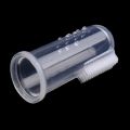 Pet Dog Toothbrush+Pet Finger Toothbrush Pets Dogs Cats Teeth Care Tools - tramsparent. 