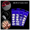 100 PCS Fashion Nails - Artificial Nails - Fake Nails kit Acrylic Nails. 