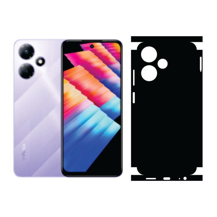 Back Paper For Infinix Hot 30 Play Sheet_0007 Black Self adhesive Anti-stain Wrap Cover