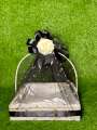 Elegant Gift Basket with Black net Wrap and beautiful flower Best for Birthday/Anniversary/Wedding/Gift By Maxify Store. 