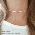 Killer Bzzo eManco Gold Color Stainless Steel Choker Necklace Women Korean Aesthetic Necklaces for Women Best Friend Necklace Jewelry. 