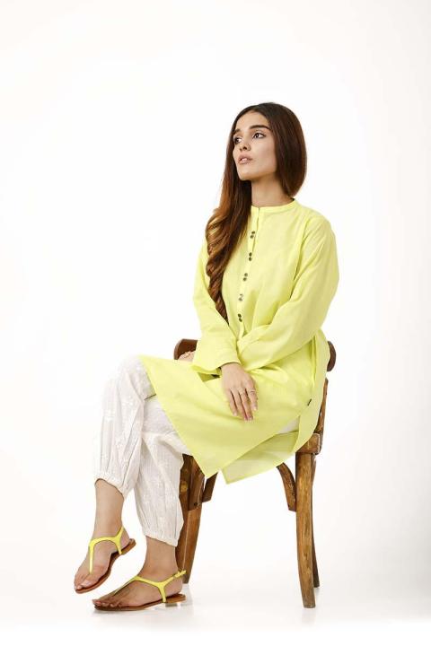 EGO%20Fall%20Collection%202019%20%20Simpleton%202.0%20%20Yellow%20Cotton%20Kurti%20For%20Women%20-%20Image%203