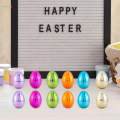 12x Fillable Easter Eggs Colorful Empty Easter Egg Fillable Surprise Eggs for Classroom Prize Toddlers Party Supplies. 