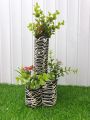 Tri-cone Vase / brown - 3 in 1 Table Vase made of wood with beautiful rose flowers - Beautiful Home Decoration Piece - Size 12 Inch. 