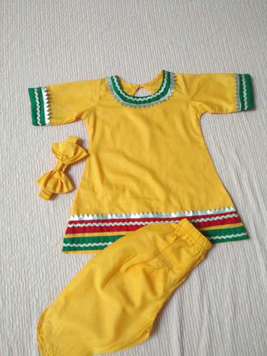 cotton%20baby%20girl%20dress%20set%20for%20newborns%203peice%20suit%20-%20Image%204
