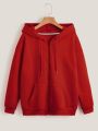 New Red Plain Hoodie Zipper For Girls and Women. 