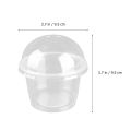 HOMEMAXS Disposable Cake Cups Dessert Ice Cream Plastic Cups Salad Cups with Lids Jelly Yogurt Mousse Sauce Condiment Container Baking Cup Food Container. 