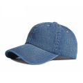 Casual Washed Cotton Baseball Cap Men Solid Black Blue Denim Dad Hat Visor Spring Summer Outdoor Travel Trucker Caps Adjustable. 