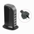 iHome 5-Port USB-C Wall Charger Fast Chargers Foldable Prongs MagSafe Compatible for smart phones. 