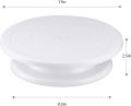 Cake Turn Table Cake Decorating Icing Rotating Turntable Stand White Plastic Fondant Diy Baking Rotating Tray. 