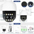 4MP Dual-Lens IP Camera WiFi Security CCTV Camera Color Night Vision 10X Zoom Auto Tracking IP66 Outdoor Surveillance Camera. 