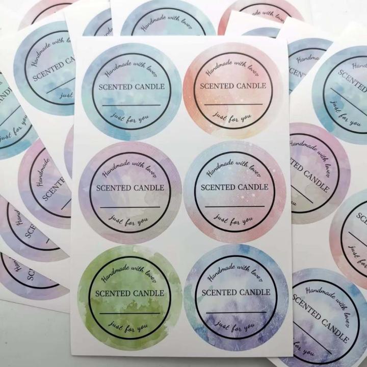 60 s Creation Candle Label 2 Inch stickers for Candle Making Supplies Candle Tins Container Jars with lids Boxes Packaging
