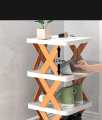 HMT     High Quality Foldable X Shape Plastic Shoe Rack Multi-Layer Non-Woven Shoe Cabinet Home Standing Holder. 