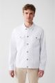 Mens White Denim Jacket H&B FASHIONS. 