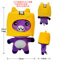 Cross-border new arrival lankybox Transformation Cat Paper Box Villain Pillow Carton Head Cover Plush Toy Doll Doll. 