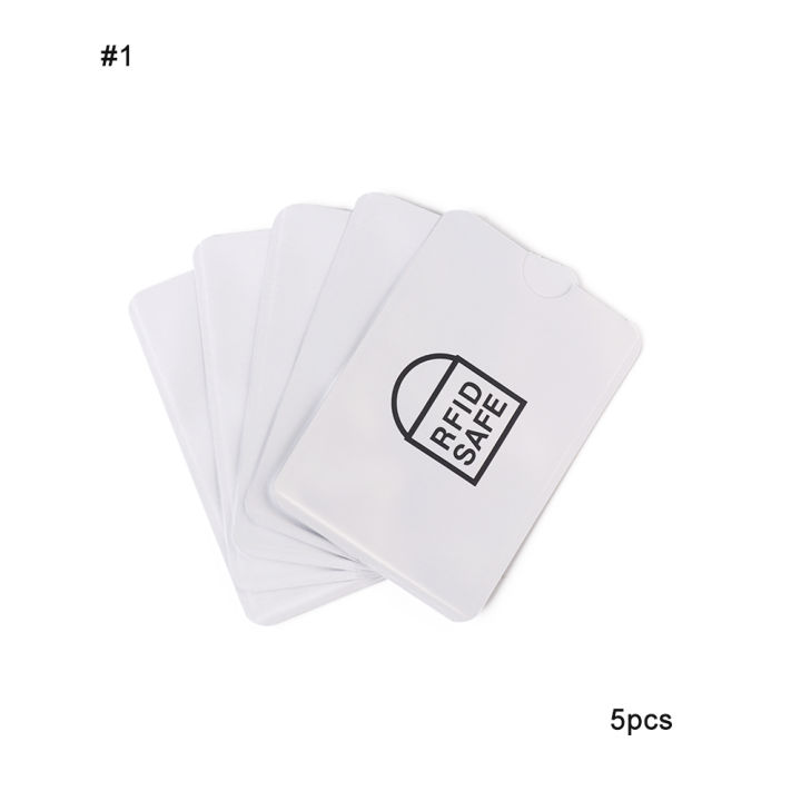 5PCS Reader Aluminium Foil Holder Bank Cards Set Case Shielding