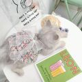 Shih Tzu Dog Dress Terno Female Puppy Kitten Cat Dress Pet Clothes Cat Costume Birthday Clothes for Dog Flower Lace Bow Knot Wedding Princess Pet Gown + Headband. 
