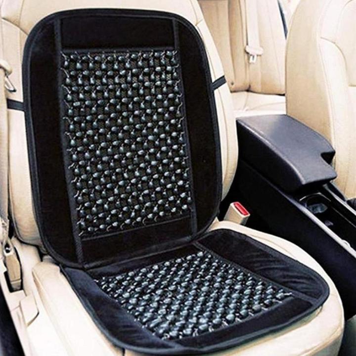 Premium Quality Wooden Bead Seat Cushion for All Cars-Black