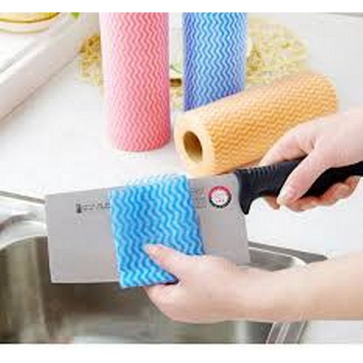 All-Purpose Disposable Reusable Kitchen Wipes Cleaning Cloths Mighty Cloths - 50 wipes per roll