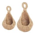 Jute Potato and Onion Storage Basket for Pantry Boho Kitchen Decor Bohemian Hang Fruit Baskets for Kitchen. 