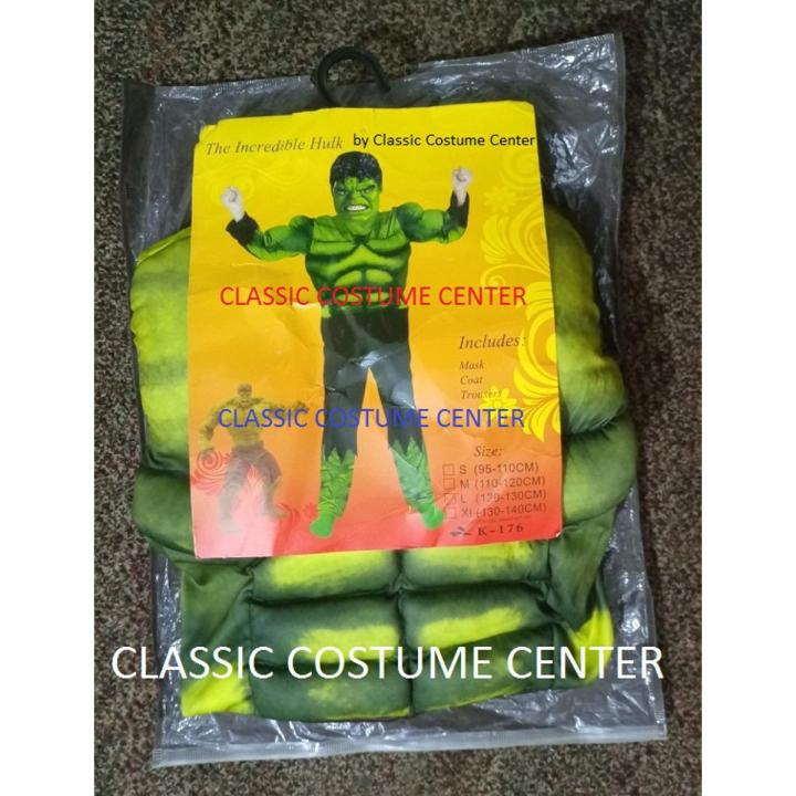 Deluxe Hulk costume with mask / Hulk dress for 7 to 8 years old kids , Hulk muscular costume / Hulk padded costume / Hulk 3D costume .