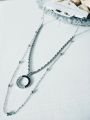 Elegant Multi Layered Chains Designer Chokar Necklace with Pendants. 