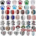 10Pcs/Lot Love Dog Paw Charms Beads Fit Original Bracelets Necklaces For Women Men Girl Boys Jewelry Gift Accessories Wholesale. 
