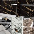 Marble Sheet - Marble Sheet Sticker - Marble sheet for kitchen - 60cm x 100cm/200Cm Marble Sheet Texture Design PVC Waterproof Self adhesive Wallpaper Sticker sheet Furniture New Skin Kitchen Cabinet Paper Stickers sheet Oilproof Table top Sticker sheet. 