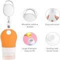 Pcs Portable Hand Sanitizer Dispenser Travel Bottles 1.3OZ Empty Bottles For Toiletries With Stretchable Lanyard, Leak Proof, Squeezable 4. 