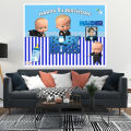 Happy Birthday Party Backdrop Boss Baby Blue Theme Printed On Panaflex. 