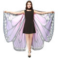 Colorful Butterfly wing cape shawl Flowing Lightweight Sheer shawl Delicate One size Fairy ladies cape for Halloween costume. 