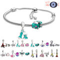 Silver-plated Size Adjustable Bracelet DIY Sports Car Electric Car Motorcycle To Send Rubber Ring Bracelet Gift Boys Girls. 