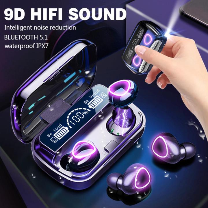 Free Shipping M10 TWS Bluetooth Earphones Audio Earbuds HiFi Setero  Wireless Headphones 3500mAh Charge Box Waterproof Headsets With Microphone