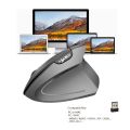 HXSJ T24 6 Buttons 2400 DPI 2.4G Wireless Vertical Ergonomic Mouse with USB Receiver. 